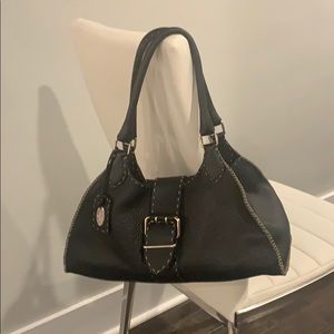 Fendi Selleria Black Hobo Handbag
